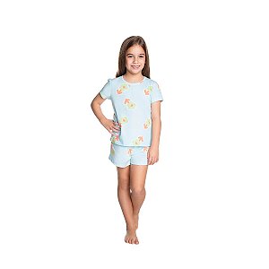 Pijama Fun Flower Blusa e Shorts Malha