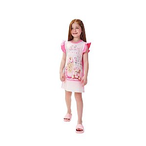 Camisola Infantil Menina Ursinho Rosa