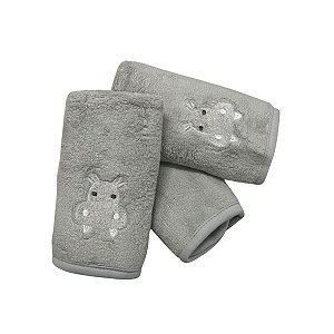 Kit Babita Power Sec com 3 Babadores Hipopótamo Cinza