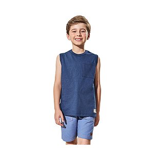 Regata Infantil Menino com Bolso Lisa