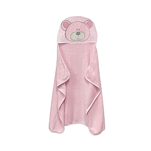 Toalha Power Sec Animada Urso Bru Rosa