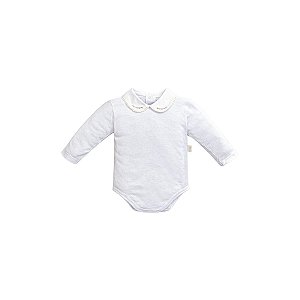 Body Gola Bordada Mini Flores Feminino