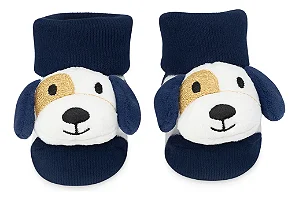 Meia Sapatinho Antiderrapante com Cachorro Listrado