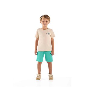 Conjunto Infantil Camiseta e Bermuda Estampa Player