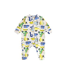 Macacão Bebê em Suedine Premium com Zíper Duplo