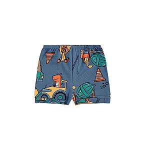 Short Suedine Premium Dino Trator Azul Marinho