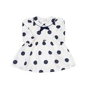 Body Vestido Manga Longa Viscose com Algodão Creme