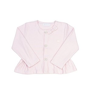 Casaqueto em Malha Jacquard Rosa