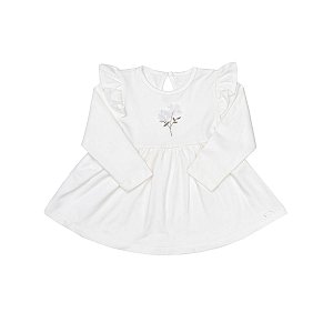 Conjunto Bata Manga Longa com Calça em Algodão com Elastano Marrom