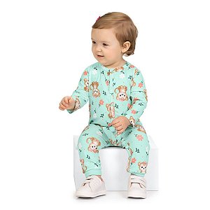 Macacão em Malha Algodão com Elastano Verde Menta