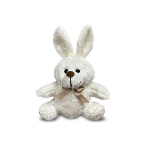 Coelho Lulli de Pelúcia Branco com Laço