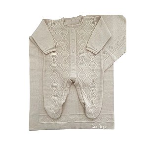 Saída Maternidade Tricot 2 Peças Modelo Imperial – Cores Diversas