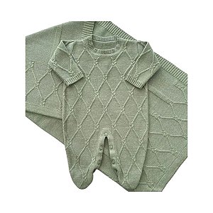 Saída Maternidade Tricot 2 Peças Modelo Provence – Cores Diversas