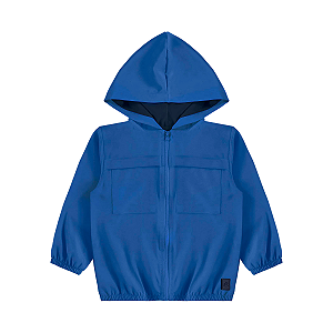 Jaqueta Corta Vento em Microfibra Azul Royal