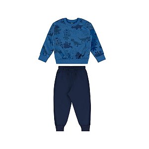 Conjunto Blusão e Calça Moletom Sem Felpa