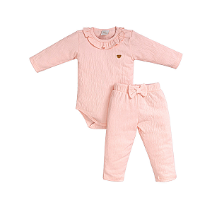 Conjunto Body Manga Longa e Calça Malha Anarruga