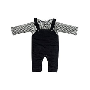 Macacão Jardineira Molecotton Preto