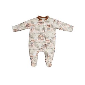 Macacão Longo Zíper Plush