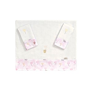 Kit 3 Fraldinhas Ombro/Boca Menina