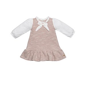 Vestido Manga Longa Tweed