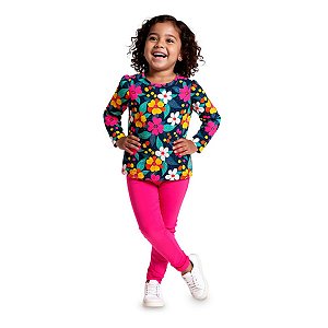 Conjunto Blusa Meia Malha e Legging em Cotton