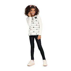 Conjunto Blusa Meia Malha e Legging em Cotton