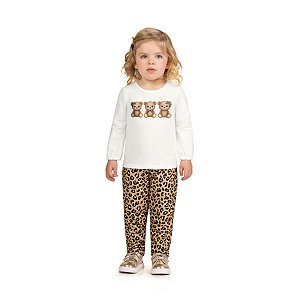 Conjunto Blusa em Algodão com Elastano e Calça Moletom Sem Felpa