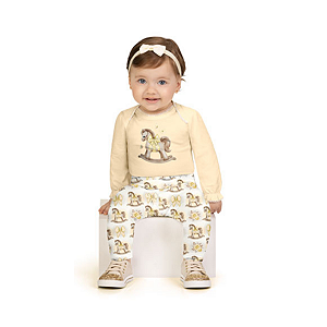 Conjunto Body e Legging em Algodão com Elastano