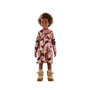 Vestido em Cotton Bege