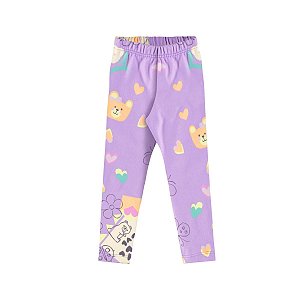Legging em Malha Peluciada Lilás