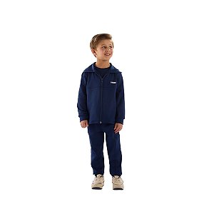 Conjunto Jaqueta e Calça em Malha Flex UV50+ Azul