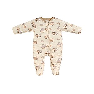 Macacão Longo Menino com Ziper Estampado
