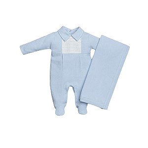 Saída Maternidade com Manta Malha Tricot