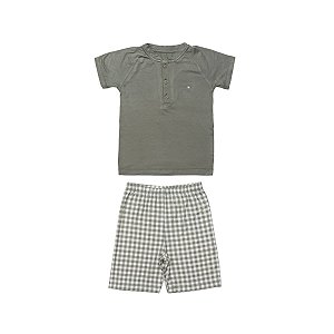 Pijama em Malha Light Touch Viscose com Elastano Verde