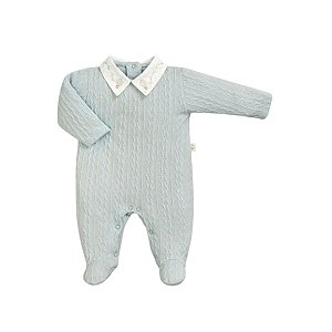 Macacão Longo Bordado Malha Tricot