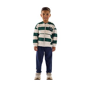 Conjunto Jaqueta e Calça Molecotton Listrado