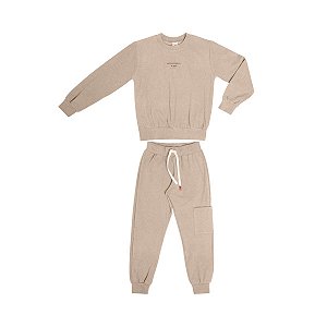 Conjunto Clean Blusão e Calça Malha Flannel