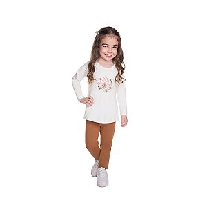 Conjunto Flor do Campo Blusa e Legging Cotton