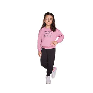 Conjunto Happy Blusão e Calça Moletom