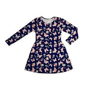 Vestido Estampado Básico Malha Térmica Sublimada