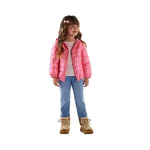 Jaqueta Puffer Matelasse Rosa