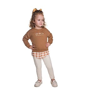 Conjunto Mini Elite Blusão Moletom e Tricoline Sublimado