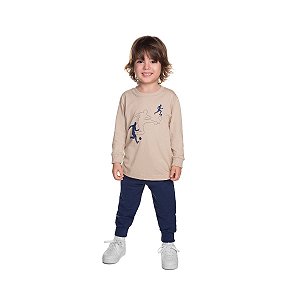 Conjunto Player N1 Camiseta e Calça Moletom sem Felpa