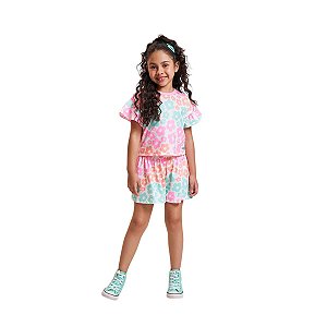Conjunto Infantil Blusa e Shorts Floral