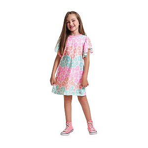 Vestido Infantil Floral Rosa