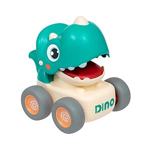 Carrinho Dino com Fricção e Apito Verde