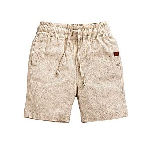 Bermuda em Linho Menino Off White