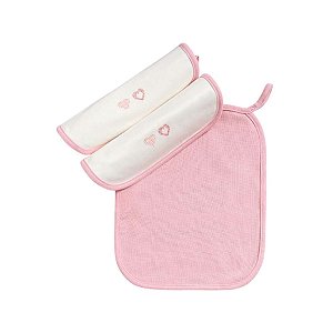 Kit 3 Fraldinhas de Boca com Prendedor de Chupeta Menina