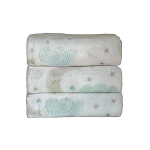 Cobertor Infantil Luxo Lua Verde Laço Bebê