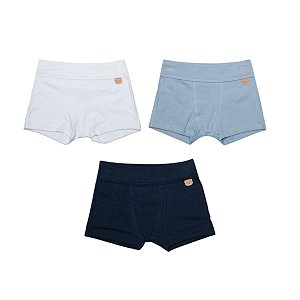 Cueca Boxer Infantil Cotton Básica Upman - Cores Diversas